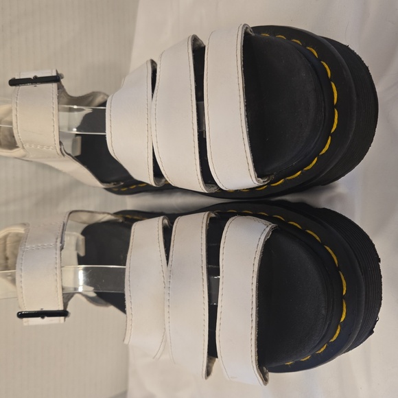 Dr. Martens Blaire Athena Leather Strap Platform Sandal White Size 6 - Picture 7 of 12